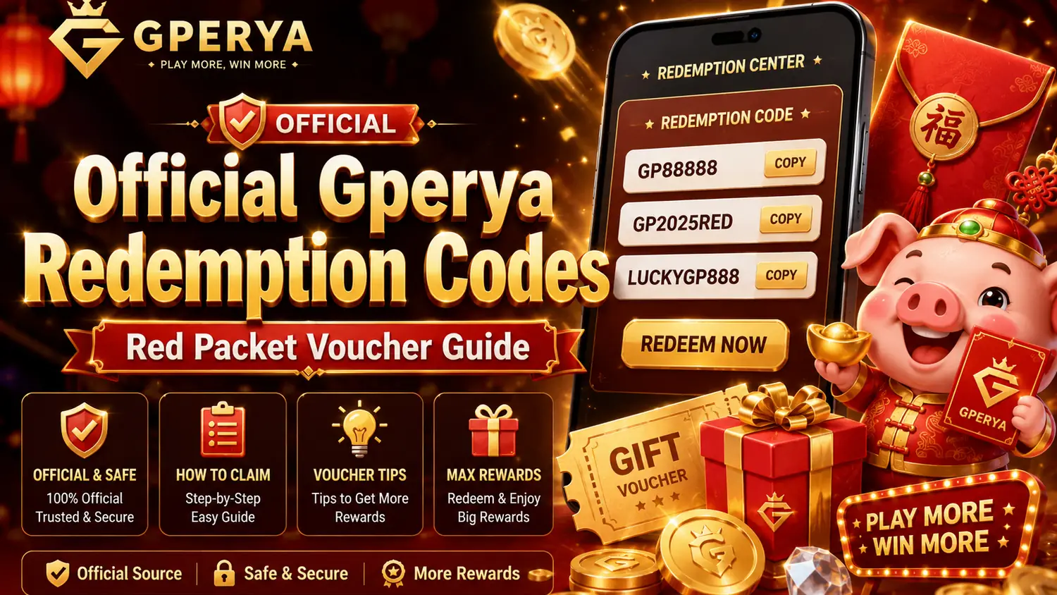 Official Gperya Redemption Codes & Red Packet Voucher Guide