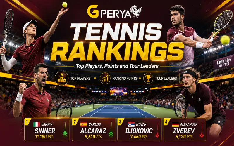 Tennis Rankings - Top Players, Points and Tour Leaders